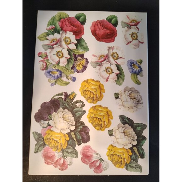 Anna Griffin Die Cut Paper Flowers 46 Sheets Sunflower Iris Carnation Scrapbook - Picture 3 of 7